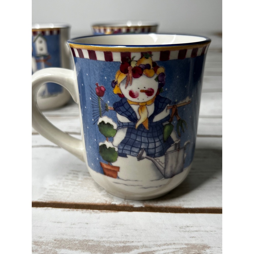 Blue Snowman Winter's Garden by J. Wecker Frisch Mug Set (6) - Picture 5 of 11